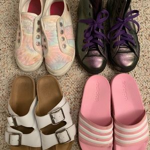 Lot of girl’s shoes and sandals